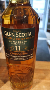 Glenscotia 11 Finished sherry PX + Oloroso sherry cask strength single malt scotch whisky Campbeltown 0,7l 54,1 %