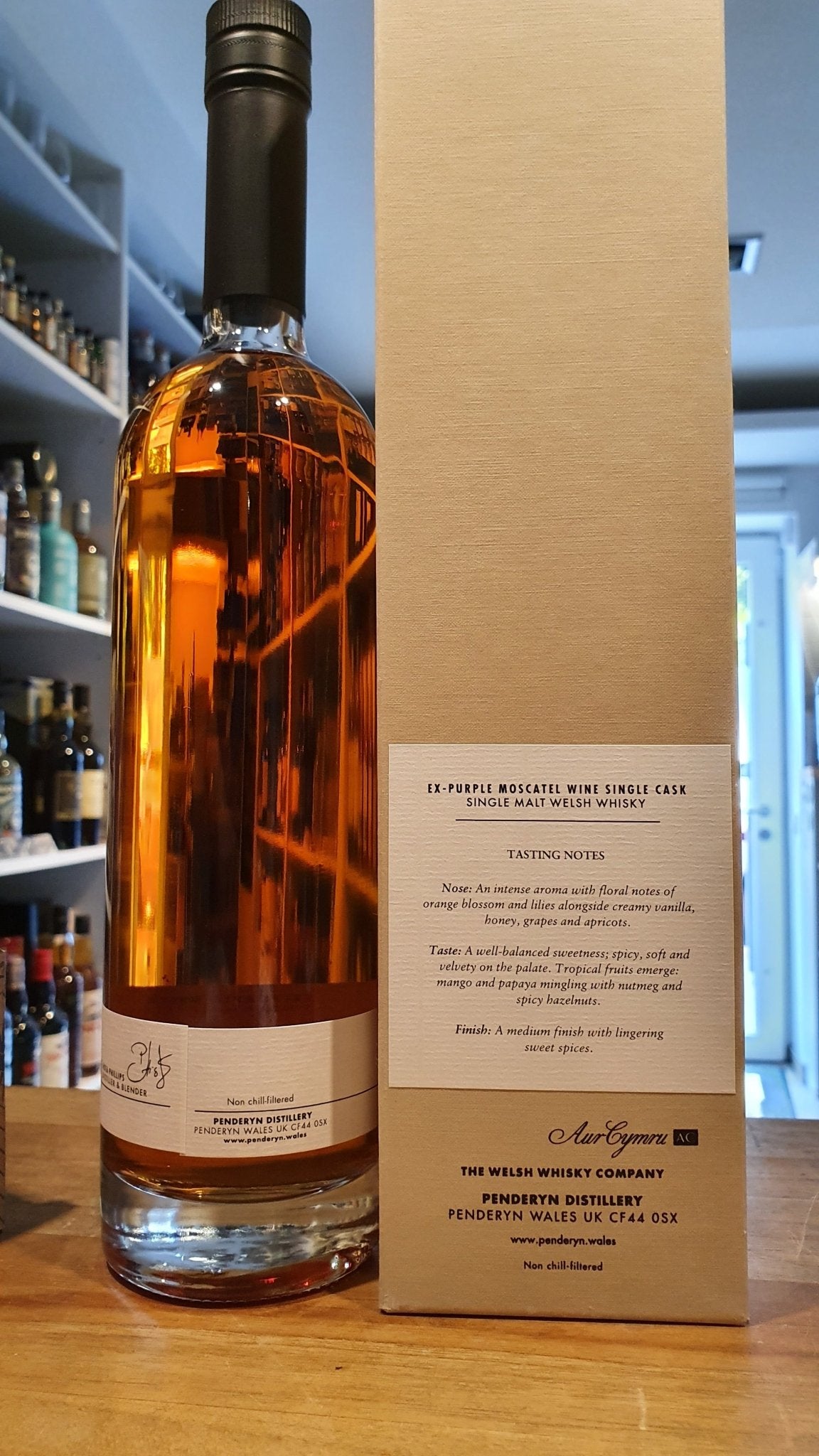 Penderyn Purple Moscatel Edition 2015 2020 Wales single cask #w21 malt 0,7l 58,7% vol. mit GP Whisky