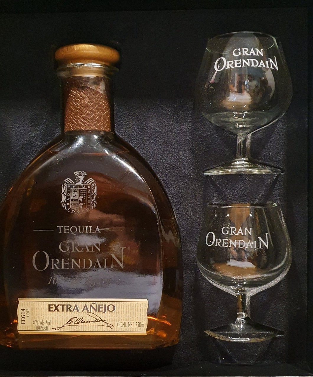 Gran Orendain extra Anejo 5y Limited Edition tequila 0,7l 40% vol. in MagnetGeschenk box und 2 Gläsern