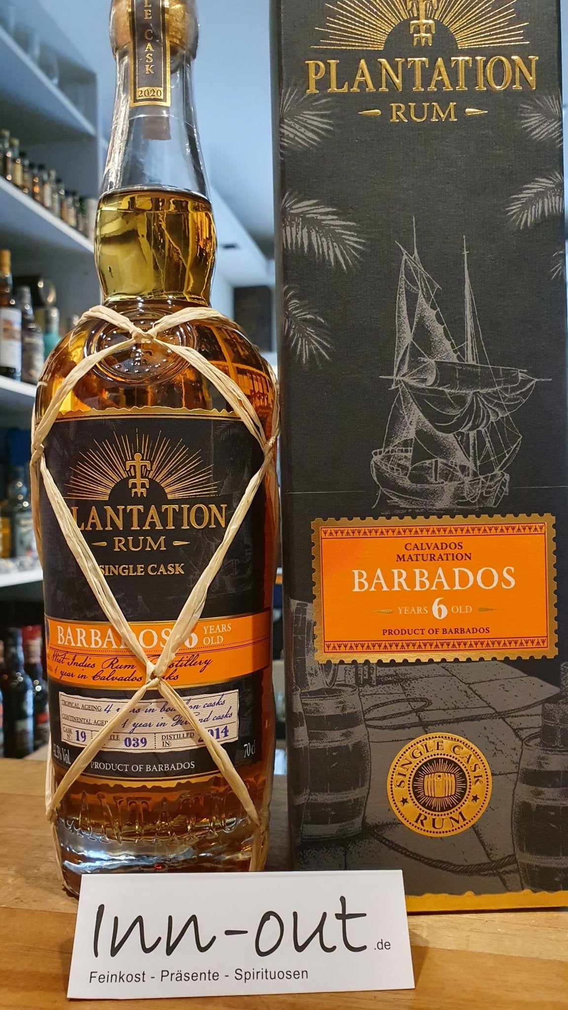 Plantation Rum Barbados 6y XO 2019 0,7l 44,3% vol. single cask Fassabfüllung Sonderedition limitiert auf 19 Fässer  Esters: 5