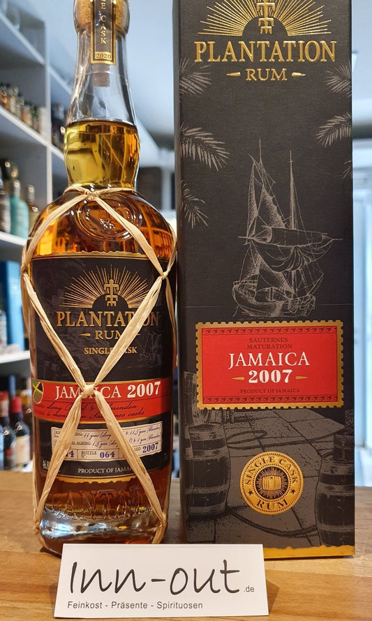 Plantation Jamaica Sauternes 2007 46,8% 0,7 l Rum single cask Fassabfüllung Sonderedition limitiert auf 14 Fässer  Esters: 87