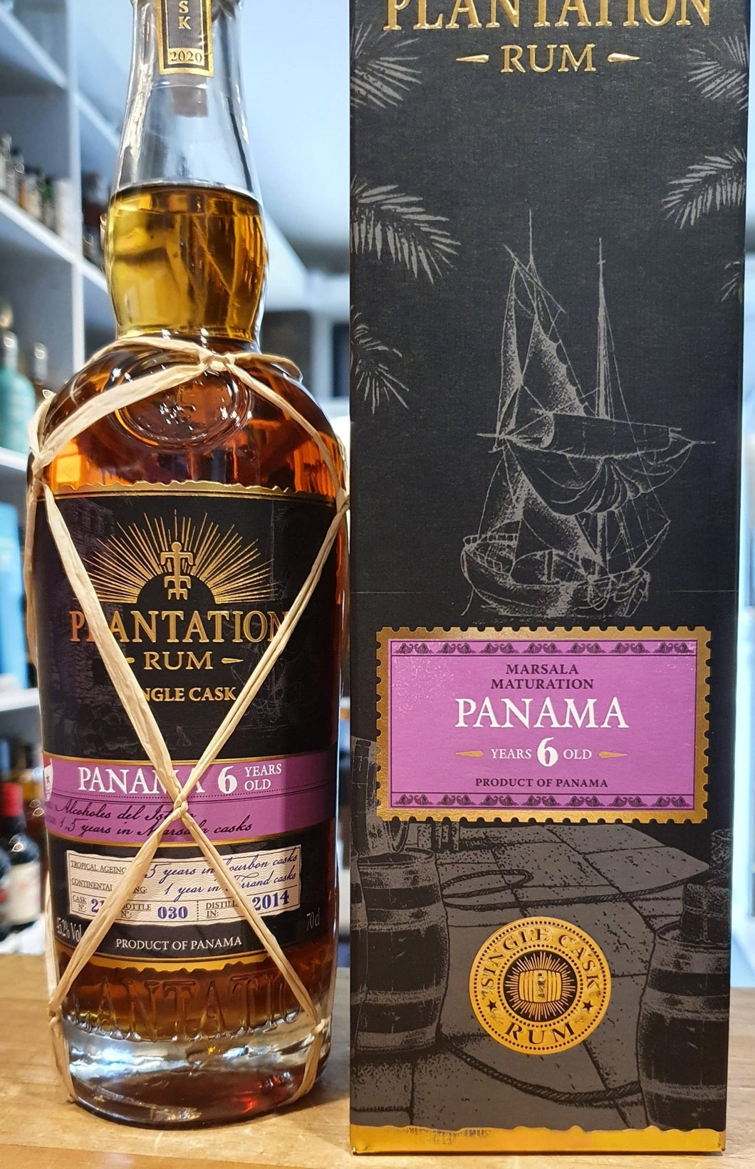 Plantation Rum Panama 6y Marsala 2020 XO 0,7l 45,2%vol.  Edition single cask Melasse 4 colum still3,5 Bourbon 1y tropisch Ferrand 1,5y Marsala Fass gelagert Sonderedition limitiert auf 21 Fässer 