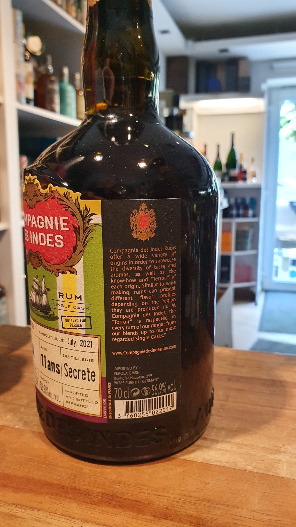 Compagnie des Indes Cuba 11 0,7l 56,9%vol. cdi Rhum Rum Fassabfüllung Sonderedition  limitiert auf ein Fass mit 221 Flaschen.