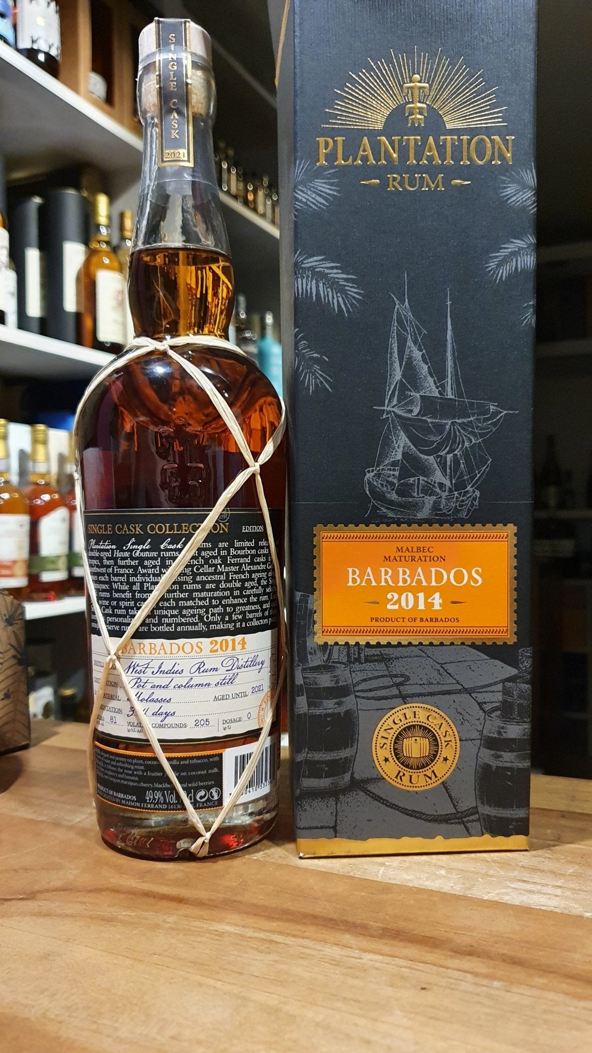 Plantation Barbados 2014 Malbec 2021 XO  0,7l 49,9% vol. single cask Rum Destillerie West Indies Rum Distillery