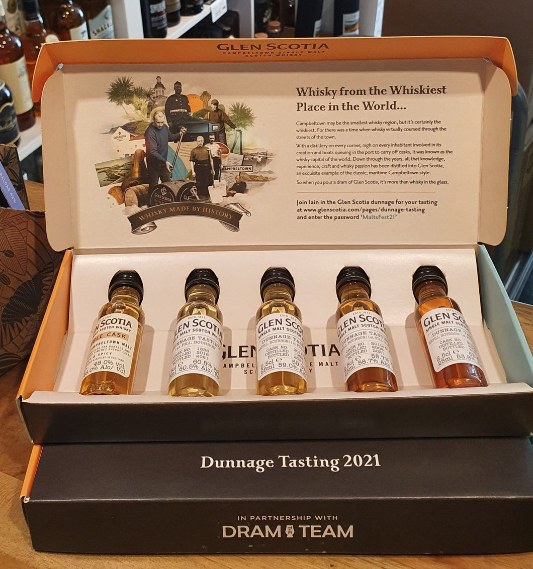 Glen Scoita Dunnage Tasting 2021 set 5x 0,025l 46-60,5% Glenscotia