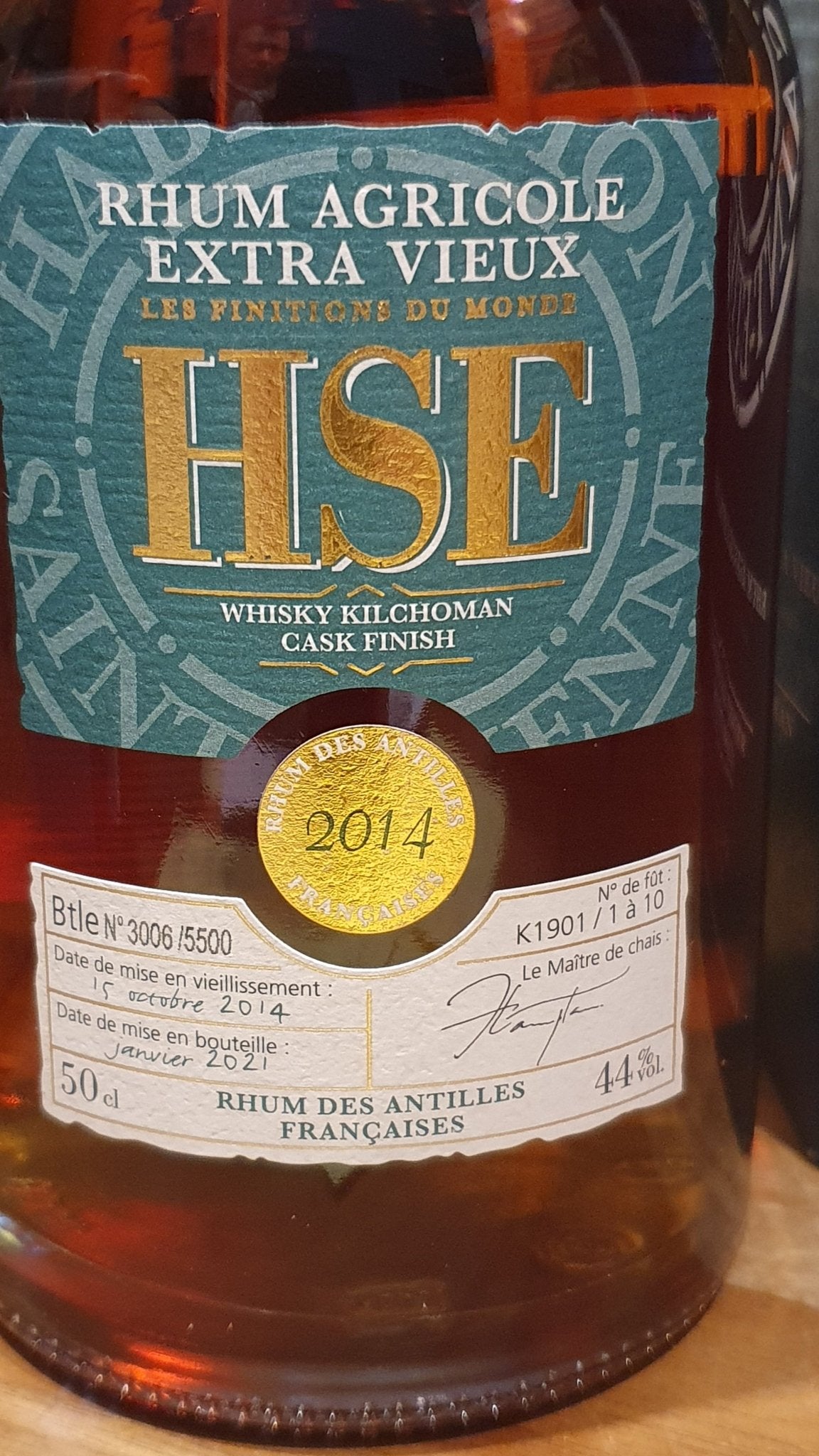 HSE Rum Kilchoman cask Martinique Rhum Vieux Agricole Reserve Speciale Rum 44% vol. 0,5l