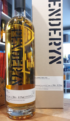 Penderyn Cognac cask single cask Edition Wales 2016 2021 #C3 malt 0,7l 61,27% vol. mit GP Whisky Cognac-Faß limitiert