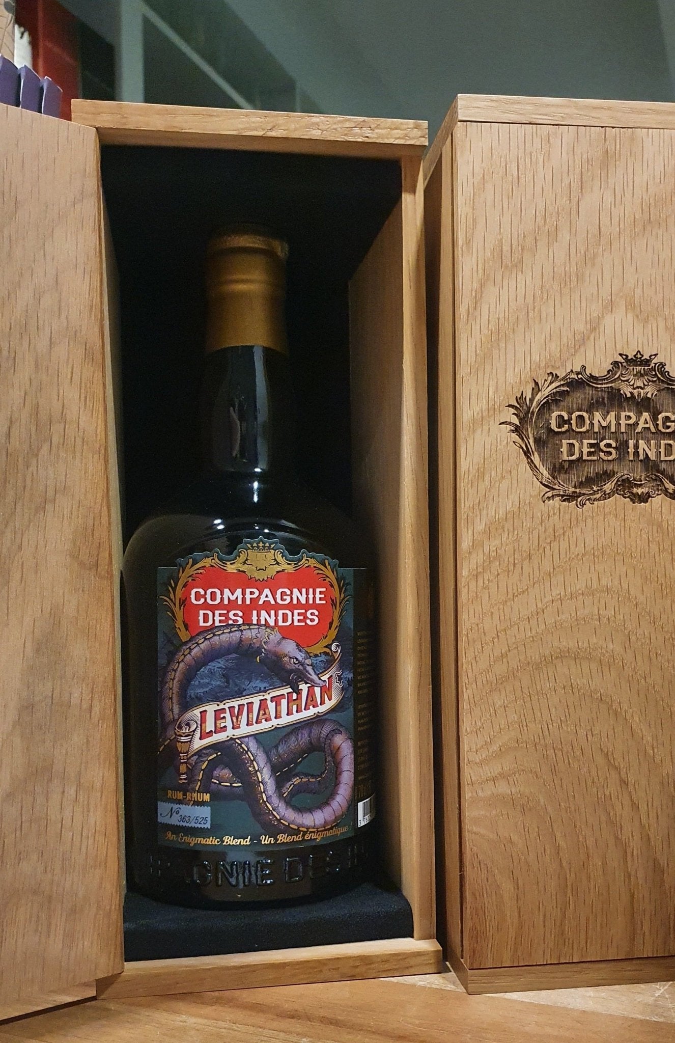 Compagnie de indes Leviatan 2021 Guateloupe 1973 panama 1996  Nachfolger zu Kaiman Dist. 0,7l 46% vol.  Single Cask RUM CDI