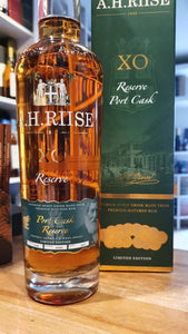 A.H.Riise XO Port cask Reserve edition 0,7l 45% vol. Ah riise Rum Basis aus dänischer Kolonie Virgin island auch Jungfern Inseln genannt.
