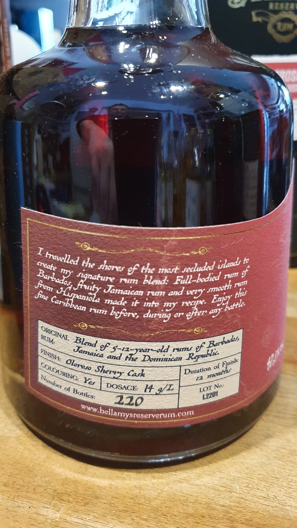 Bellamy's Reserve Oloroso I cask Barbados Jamaica 0,7l 47,1% vol. Belamys Rum limited Edition