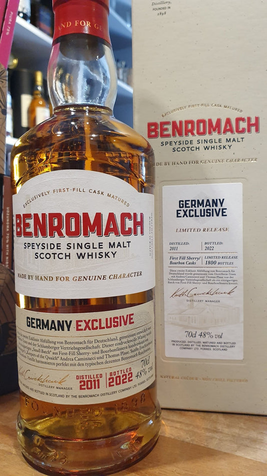 Benromach 2011 2022 German exclusiv Batch 2 0,7l 48% vol. Whisky 12ppm  limitiert auf 1807 Flaschen  ( 6 Bourbon