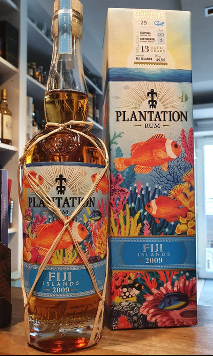 Plantation one time Fiji 2009 2022 0,7l 49,5% vol. limited Edition Rum Sonderedition Melasse Pot still 10 Jahre Bourbon