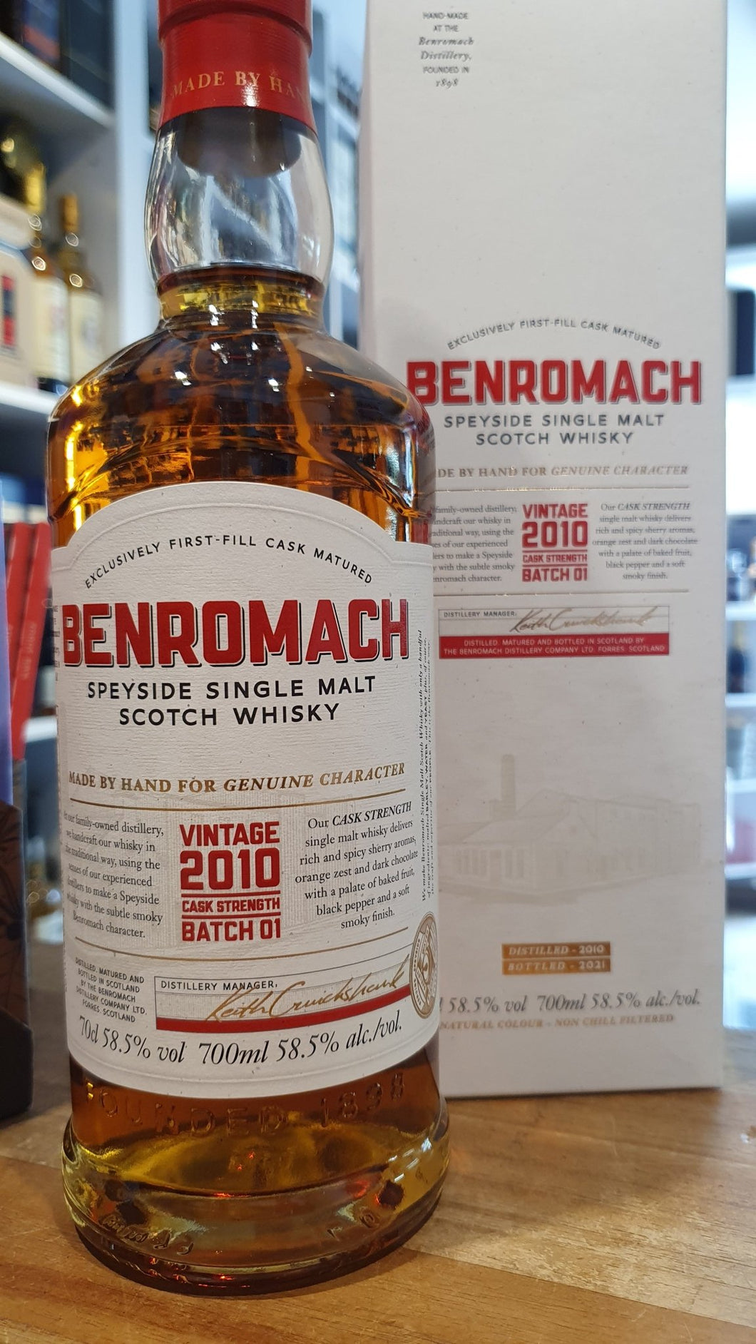 Benromach 2010 2021 Vintage Cask Strength Batch 01 0,7l 58,5 % vol. Whisky