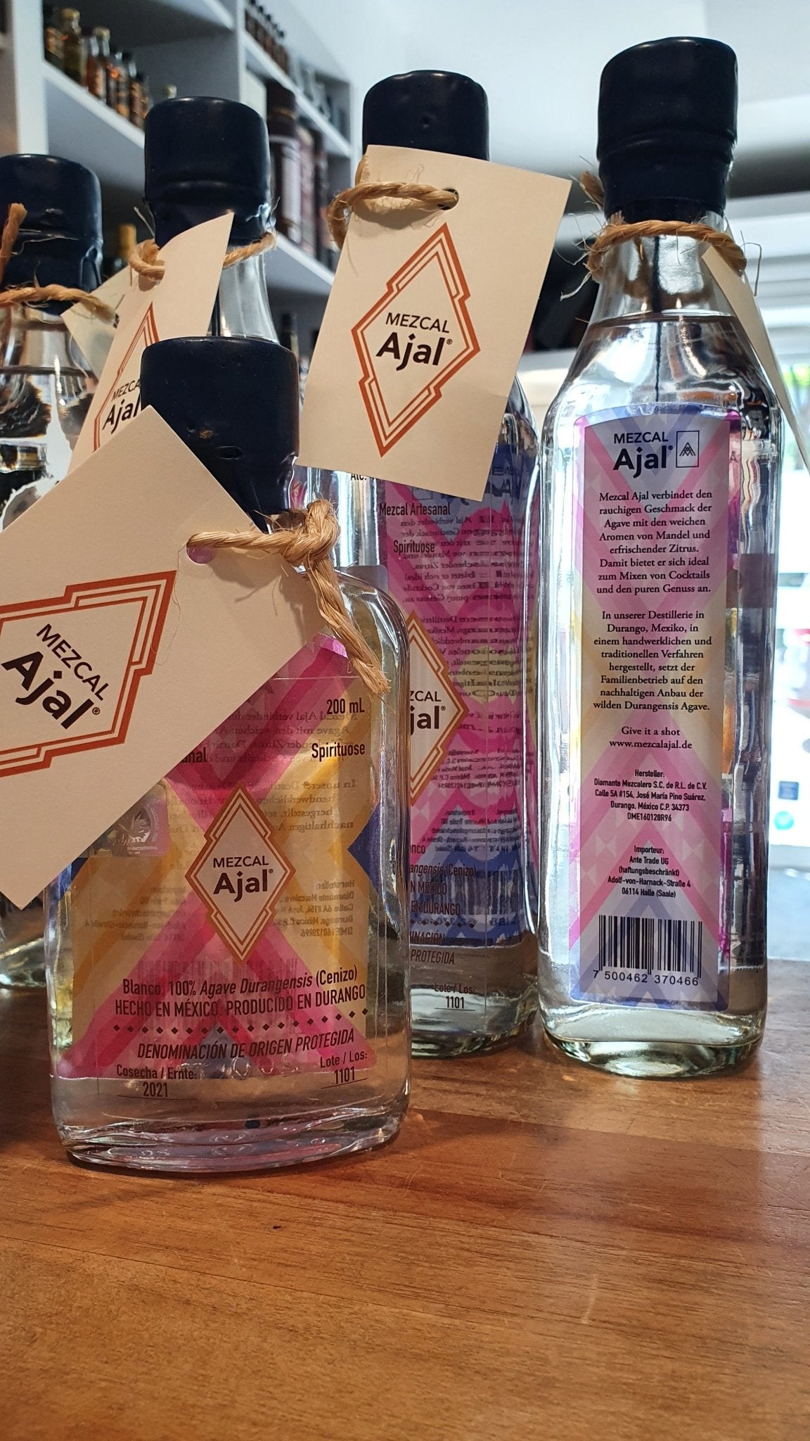 Mezcal Ajal Blanco 0.5l bottle 40.5% vol. 100% Durango agave (Cenizo)