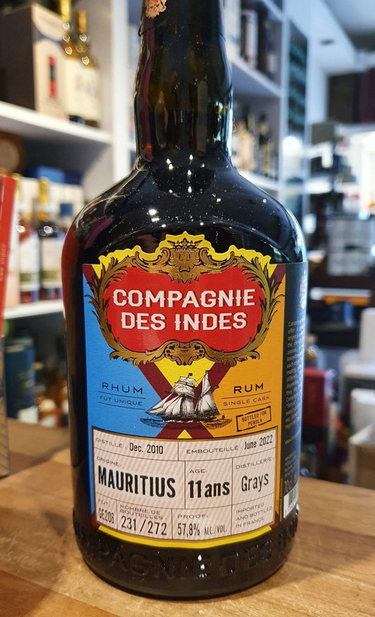 Compagnie des Indes Mauritius 11Y 2022 finish v sudu po Cognacu, Grays Dist. 57,8%