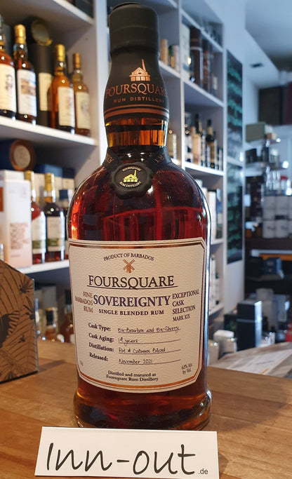 Foursquare Sovereignty 14y Barbados Rum Exceptional collection 62 % vol. 0,7l limitiert limited -