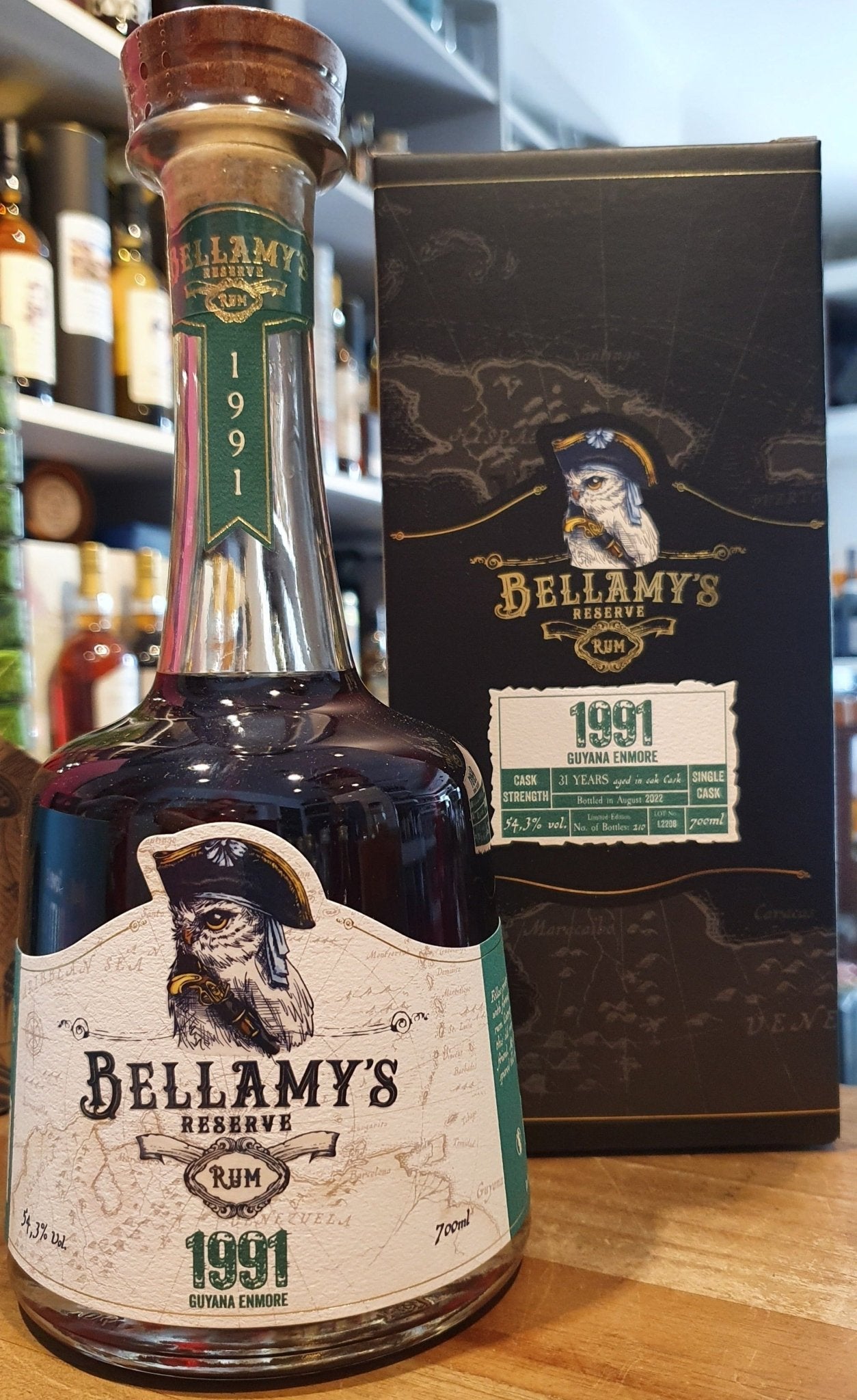 Bellamy's Reserve 31y 1991 Guyana Enmore KFM 2022 0,7l 54,3 %vol. Single cask Rum Fassstärke cask strength