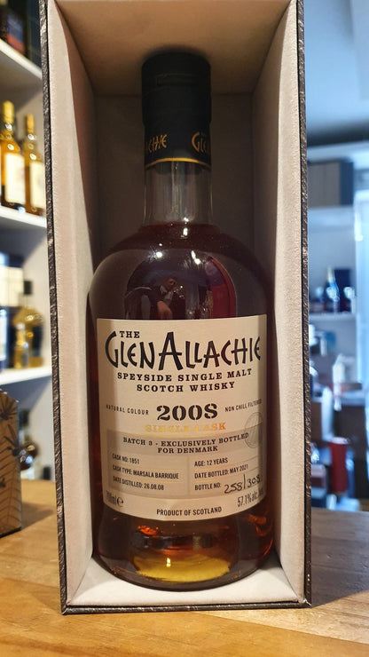 Glenallachie 2008 2021 Marsala barrique denmark 57,1% vol. 0,7l Whisky  Limitiert auf 308 Flaschen !