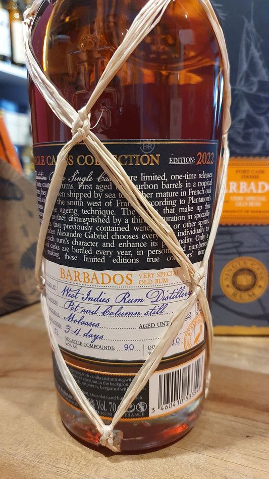 Plantation Barbados VSOR 6 2016 2022 Port cask XO 0,7l 44,9% vol. single cask Rum very special old