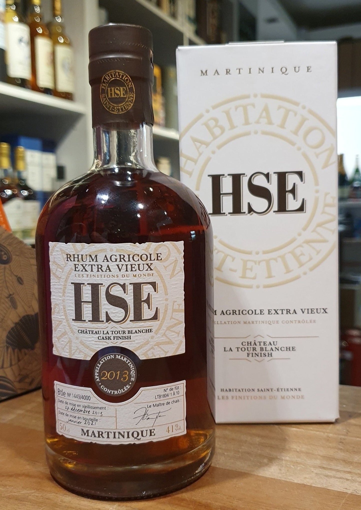 HSE 2013 2021 chateau la tour blanche cask 41% vol. 0,7l Rum Agricole Rhum Martinique limité à 4000 bouteilles