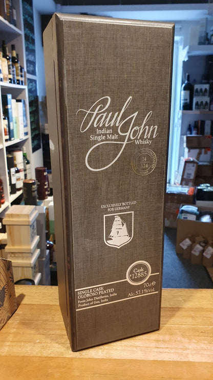 Paul John 2015 Oloroso peated single cask 2022 Edition 57,1% vol. 0,7l Single Malt indien #12885 limited limitiert