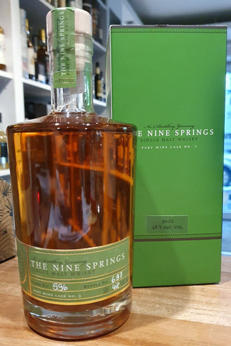 The Nine Springs 2022 Ex port 3 single cask Whisky 0,5l 48% vol. Eichsfeld  Port Wine Cask, Vollreifung,