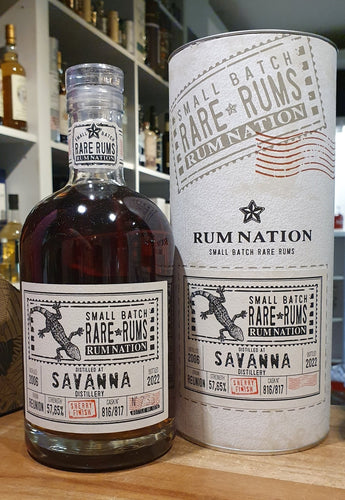 Rum Nation Reunion 2006 2022 Savanna Distillery Single Cask Rum 57,65% vol. 0,7l Cask strength Fassabfüllung