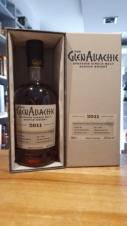 GlenAllachie 2011/2022 Ruby Port Pipe 11y 58,1% vol. 0,7l #7450 Fassstärke ki Single cask Malt Scotch