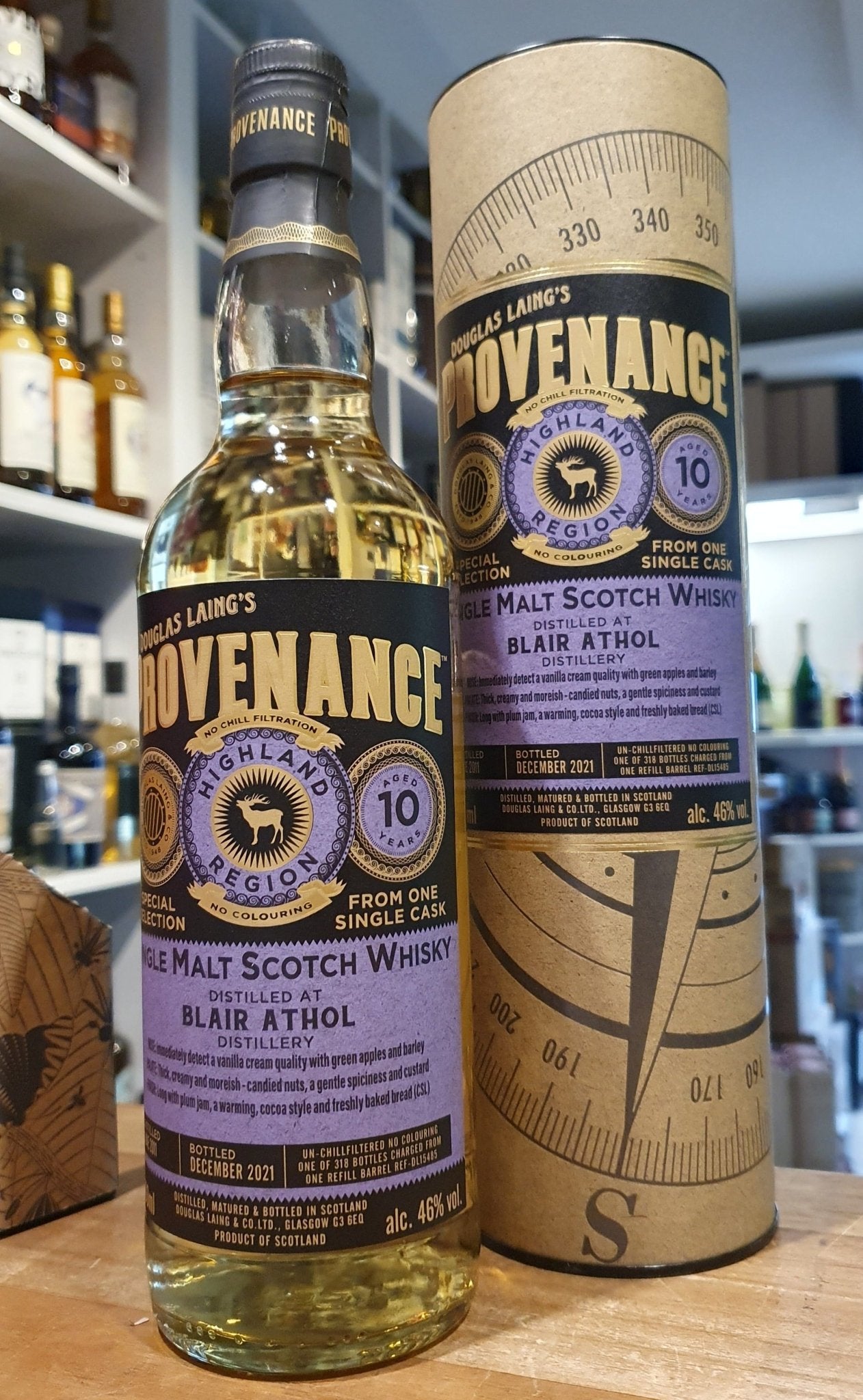 Blair Athol 10Y single cask 2011 2021 Provenance 46% vol. 0,7l  Whisky Douglas Laing s  limitiert auf 318 Flaschen