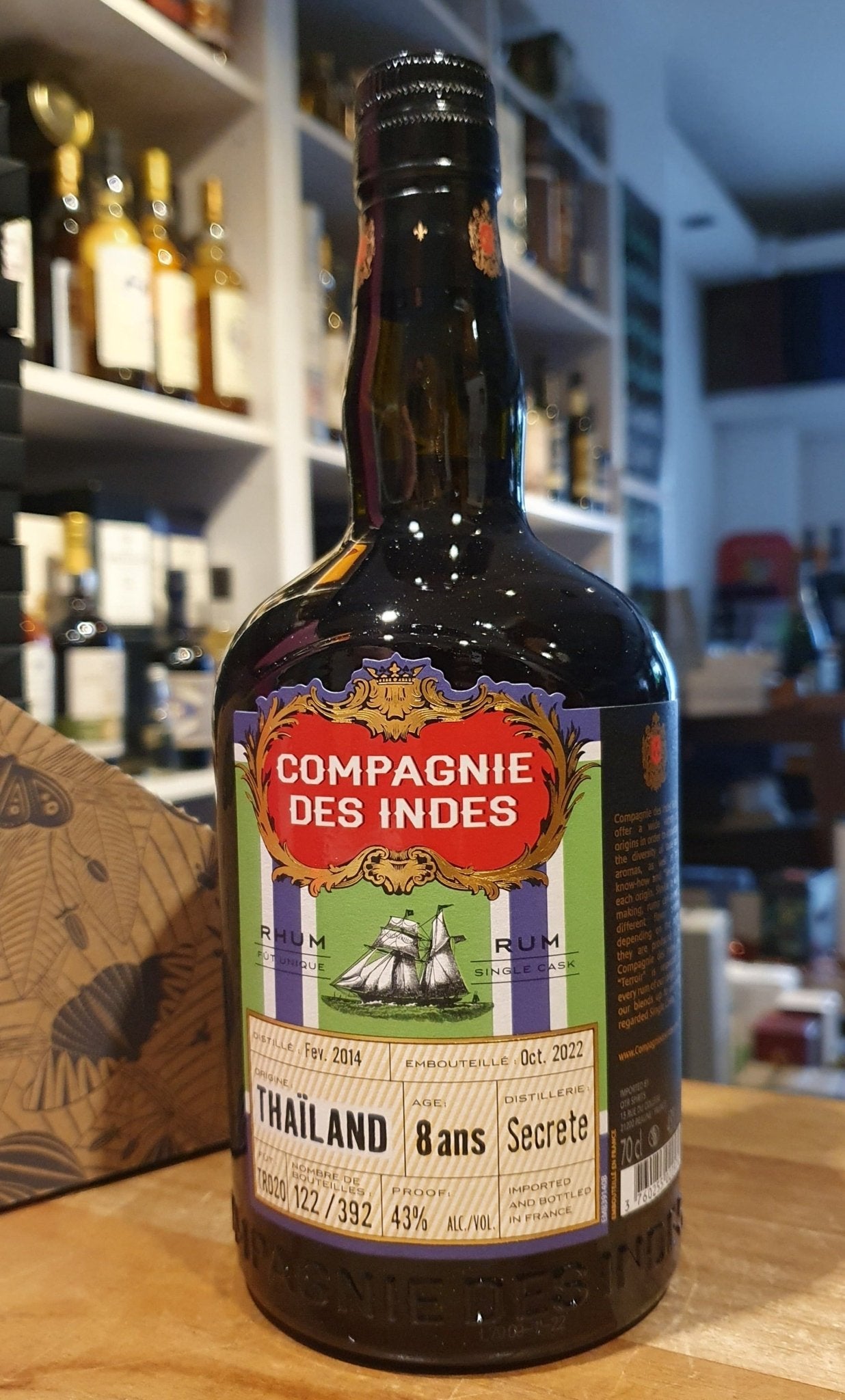 Compagnie de indes Thailand 2014 8y Rum secrete Dist. 0,7l 43% vol. Single Cask RUM CDI - inn-out-shop