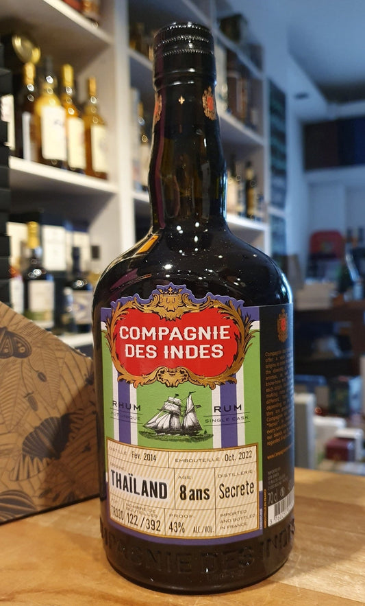 Compagnie de indes Thailand 2014 8y Rum secrete Dist. 0,7l 43% vol. Single Cask RUM CDI - inn-out-shop