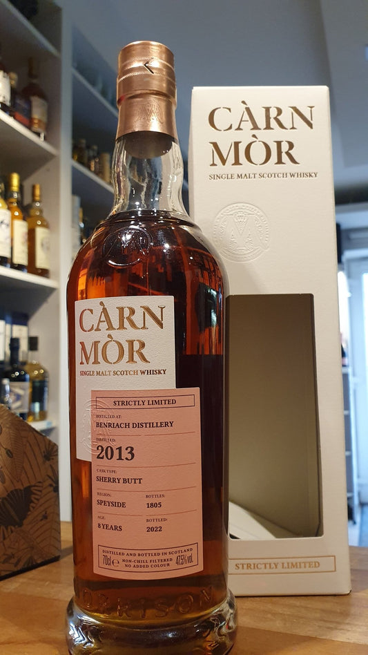 Benriach 8y Sherry Butt 2013 2022 Carn Mor 47,5% vol. 0,7l   2 Fässer Speyside  Strictly Limited Highland Whisky  limitiert