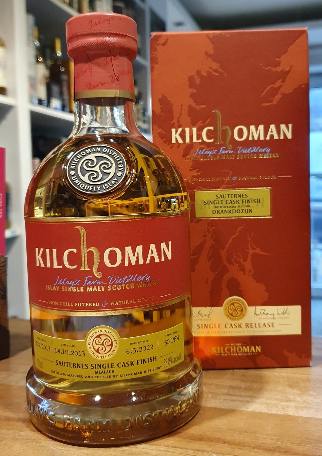 Kilchoman Mealach 2013 2022 Single cask Islay single scotch whisky 0,7l 53,8% vol. Fassstärke amerikanischem Eichenholz-Fass