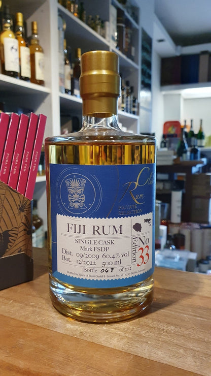 Rumclub Fiji 13y 2009 Ed.33 Marque FSPD 2022 60,4 % 0,5l fl South Pacific Distillery Mark Fehldruck FSDP