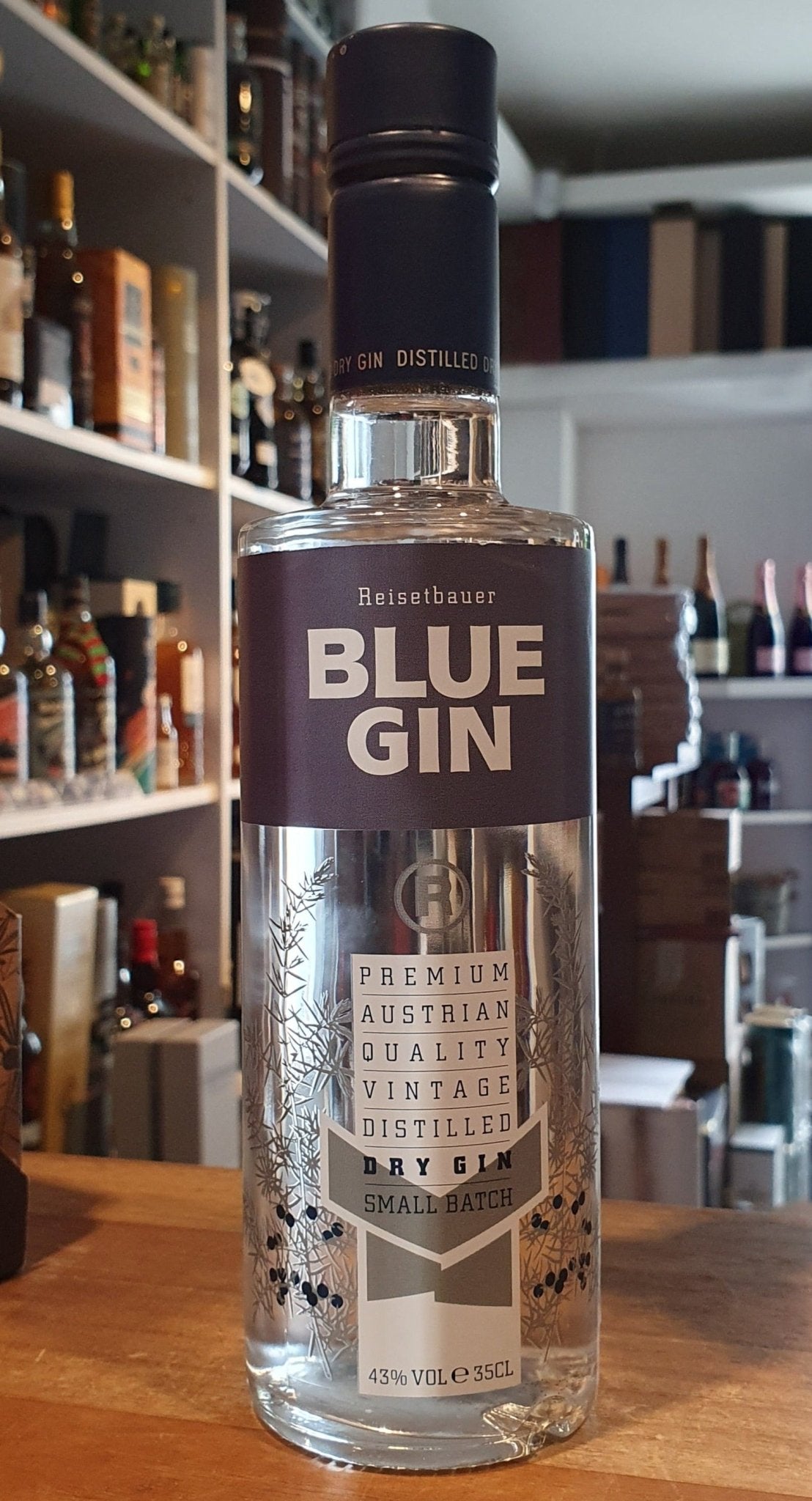 Blue Gin Austrian dry Gin 0,35l 43% vol.reisetbauer smal batch fine distilled Österreich 