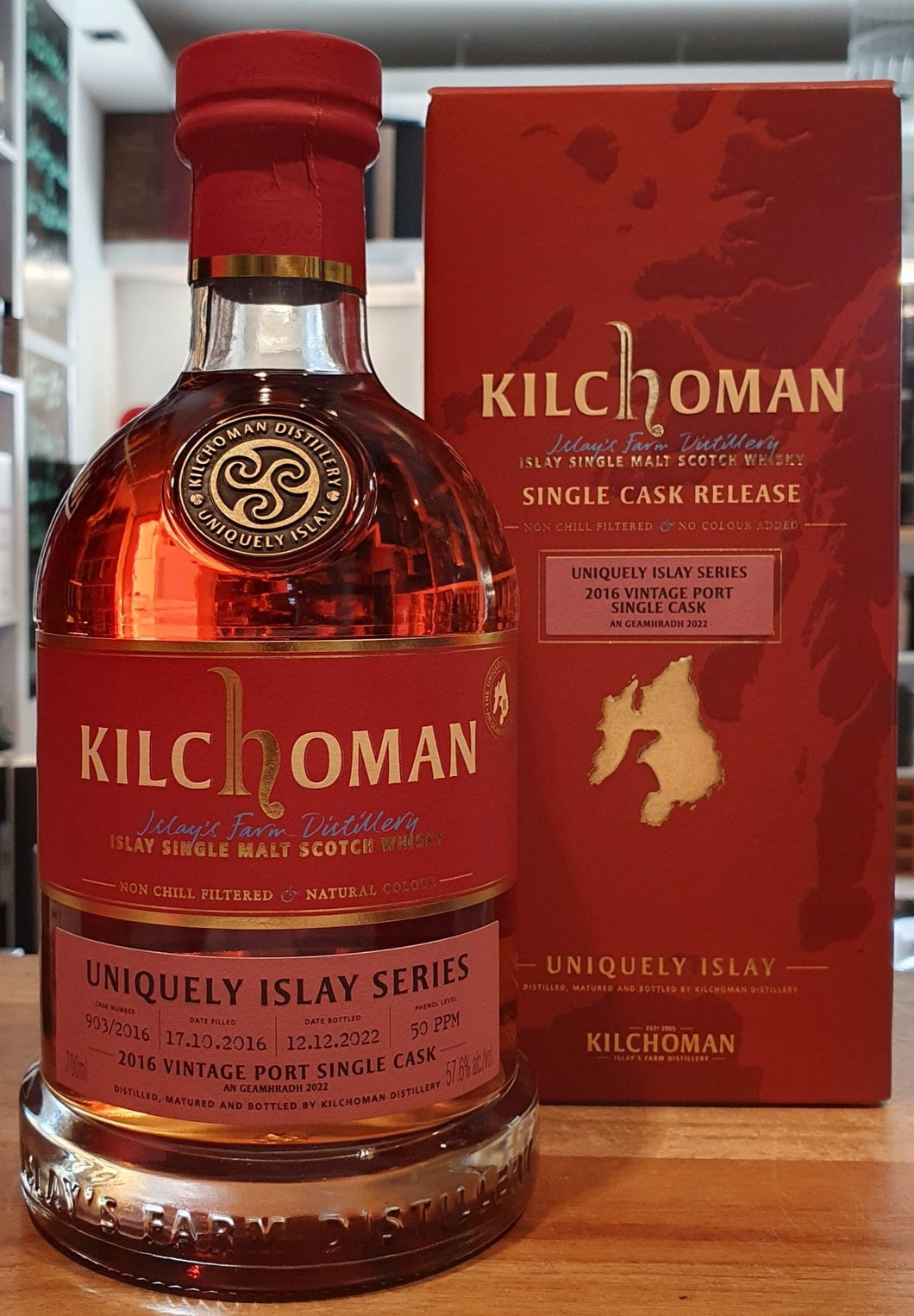 Kilchoman 2022 Vintage 2016 Port Single Cask an Geamhradh cask Edition Uniquely Islay Series  Fassstärke Cask