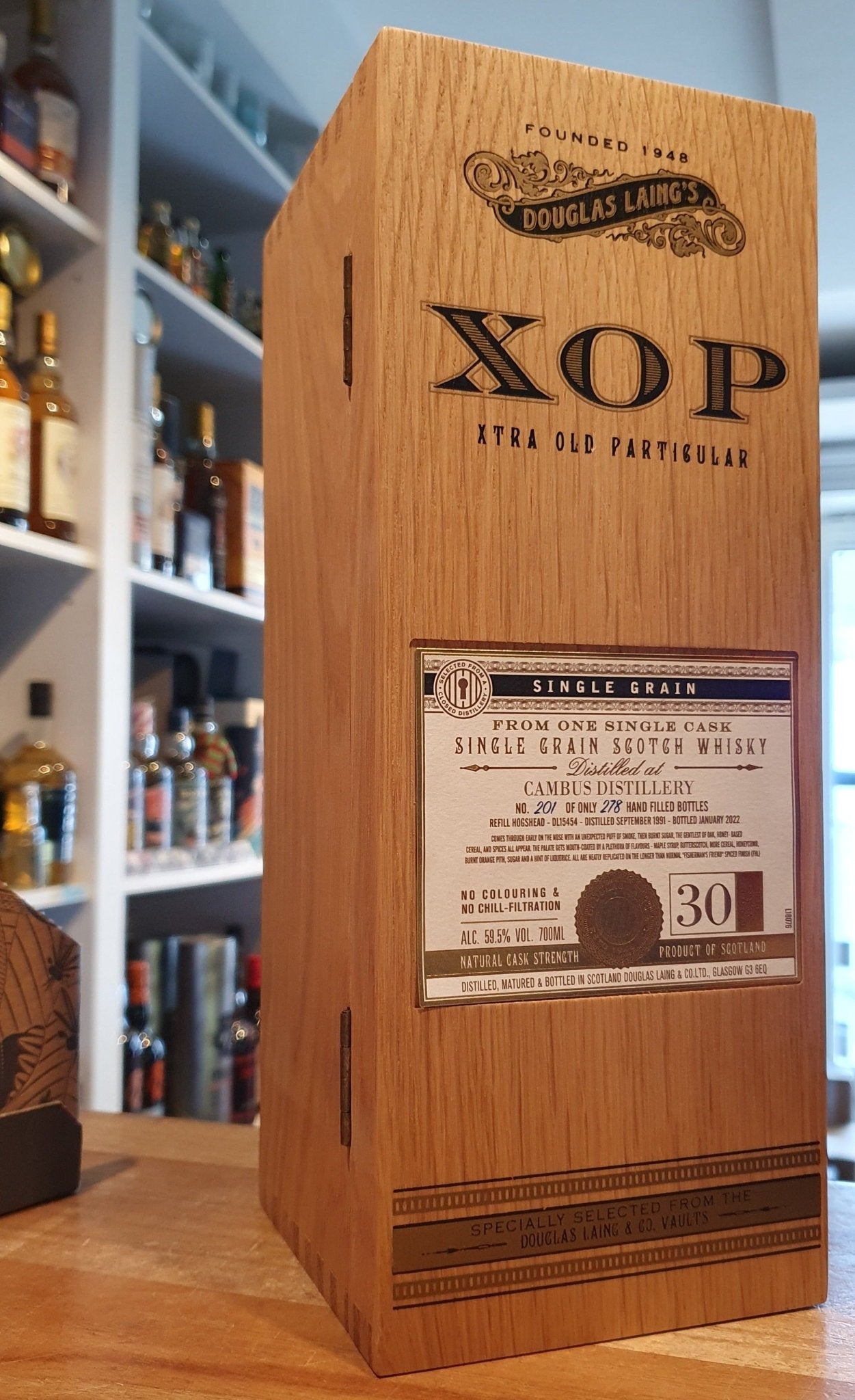 Cambus 1991 2022  30Y XOP single cask xtra Old Particular 59,5% vol. 0,7l  single grain whisky Douglas Laing #dl15454