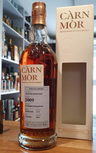 Ardmore 2009 2023 13y PX Sherry Hogshead Highland Carn Mor 47,5% vol. 0,7l  Strictly Limited Highland Whisky  limitiert auf 300 Flaschen für D von 1774   Gaumen:  geräucherter Schinken glasiert mit einer dicken Schicht braunem Zucker  