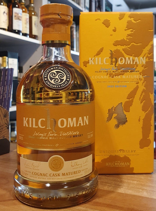 Kilchoman Cognac cask 2023 limited Edition 0.7l 50% single cask scotch whisky limited to xx bottles worldwide.