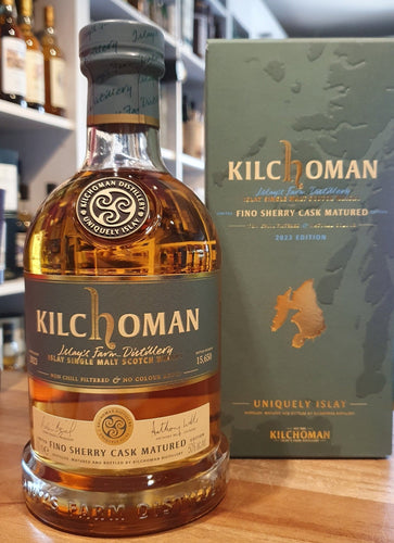 Kilchoman 100% Fino Sherry 2023 single cask whisky 0,7l 46 % vol. Matured - Cask Type: Sherry Limited Edition 2023