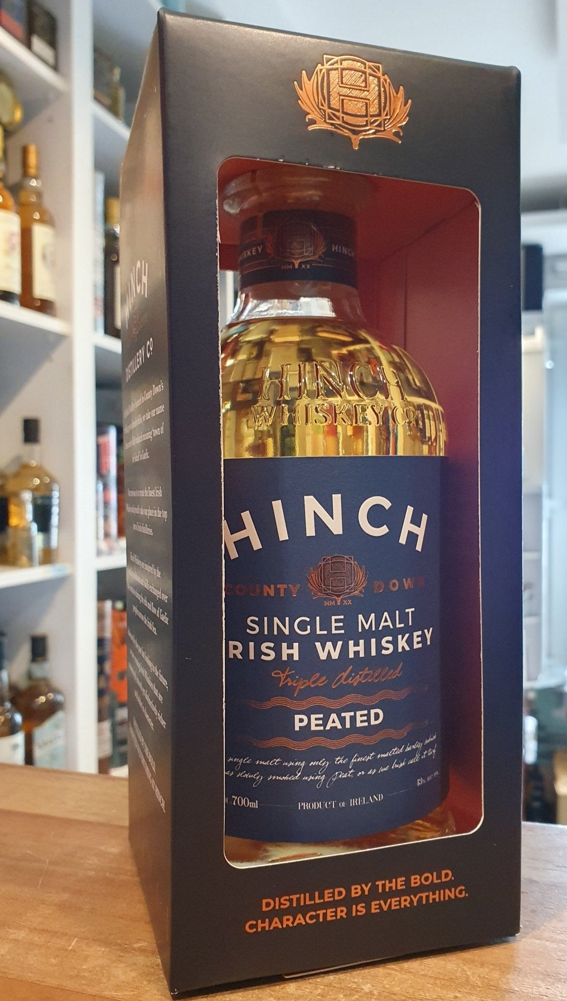 Hinch Peated Irish Whiskey 43%vol 0.7l Irischer Whisky dreifach destillierter Whiskey, mit komplexem Torfaroma.