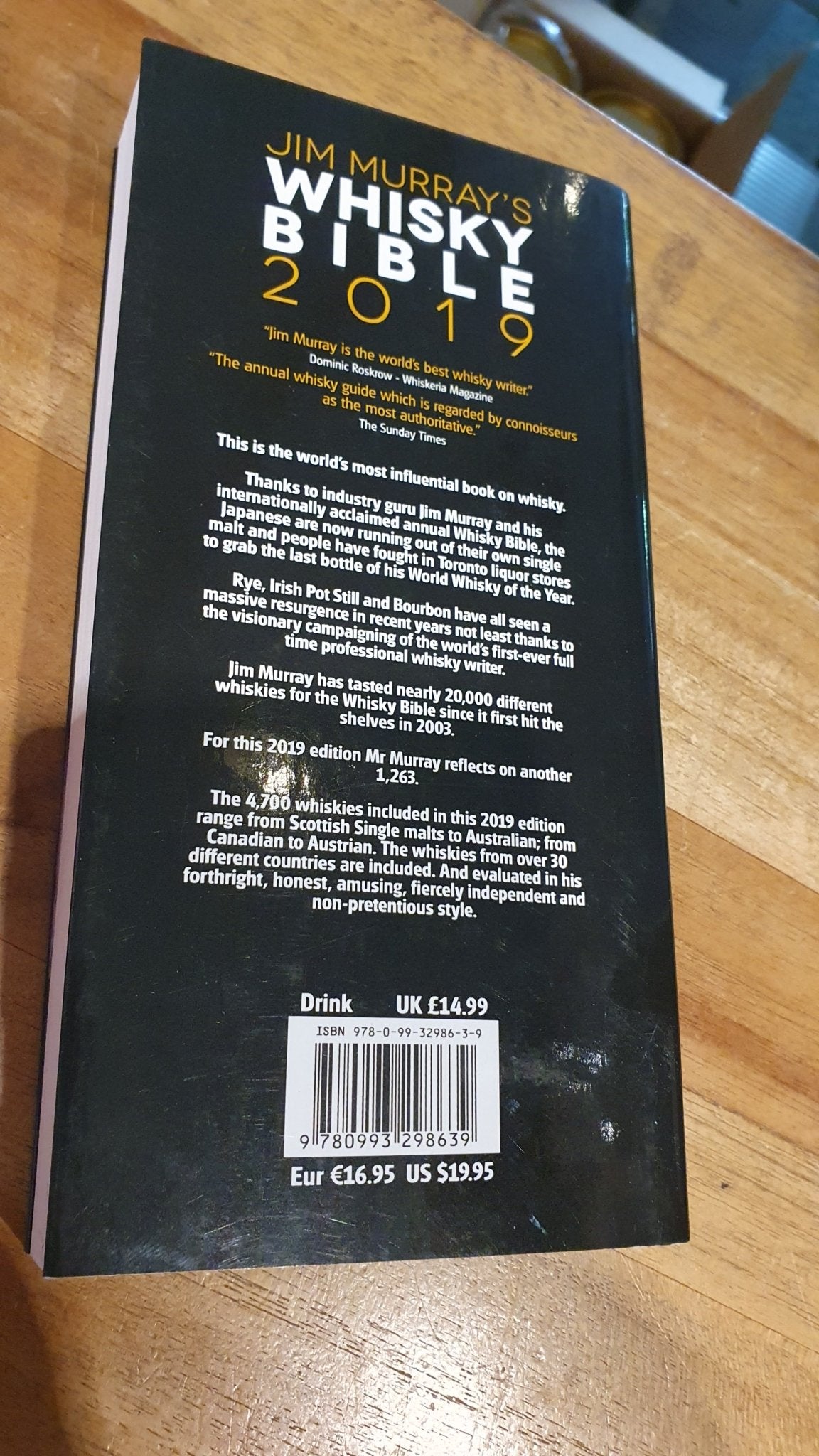 Whisky Bible Jim Murray's 2019 15th Anniversary Edition Buch - inn-out-shop