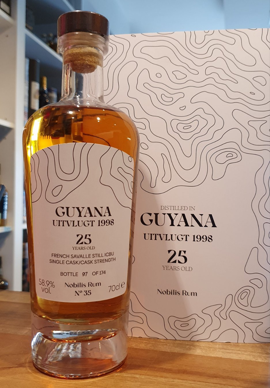 Nobilis Rum Guyana Uitflugt 1998 ICBU 0,7l #35 58,9% vol.single cask Dänemark  Limitiert auf 174 Flaschen  