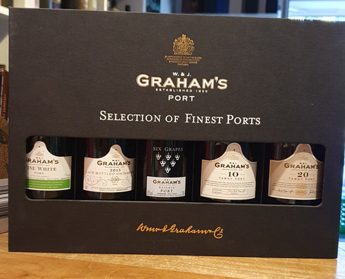 Grahams Port Set 2015 20 10 Jahre 20% vol. 5x 0,2l Set Wein  Herkunft: Portugal , Güte: unter anderem 20 jahre Tawny Port, der Firma Grahams, 