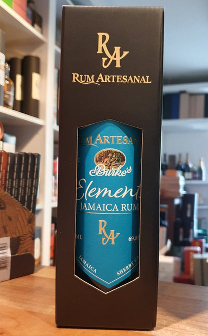 RA Artesanal Hampden Burkes Elements Wasser limited 0,7l 69,8% vol. Rum mit schwarzer Verpackung