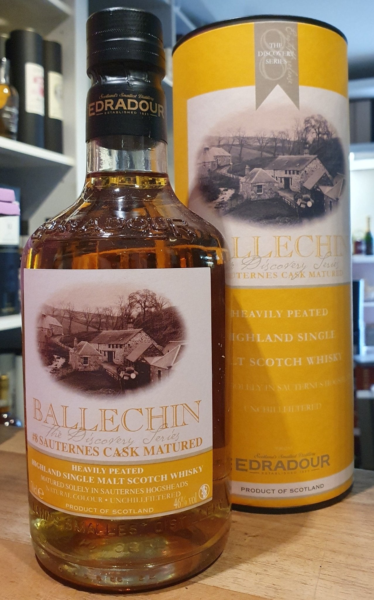 Ballechin Sauternes cask matured #8 0,7l Fl 46%vol. Highland whisky Ballachin Edradour balechin Discovery Series heavily