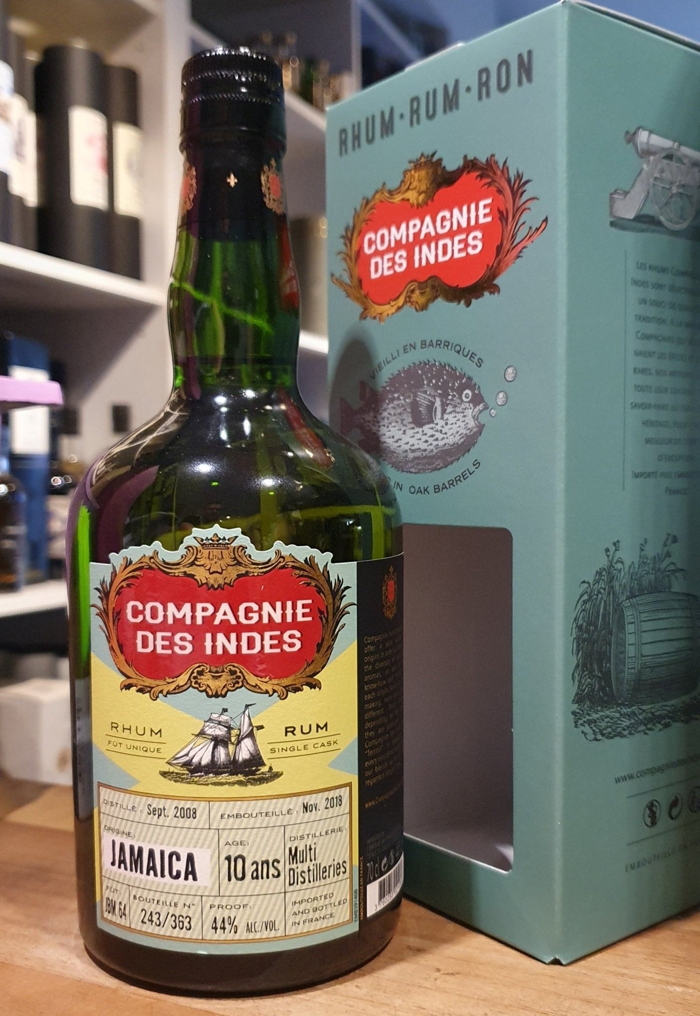 Compagnie des Indes Rhum Rum Jamaica 10 Multidestillers 0.7l 57,9 % Cask Strength CDI Special Edition Long Pond,