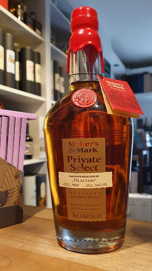 Makers mark Private Select Single Barrel 2023 cask strength   0,7l 54,6% vol. Bourbon Whiskey Fassstärke oak finish 