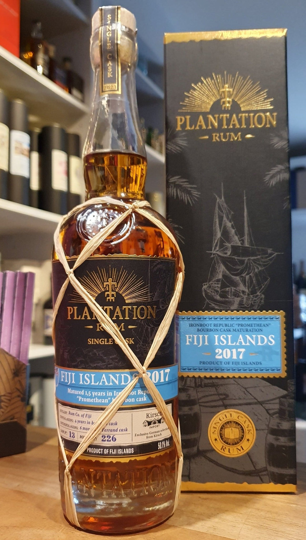 Plantation Fiji 2017 2023 Ironroot Finish XO 0,7l 50,1 % vol. single cask Rum #13 kw exclusive for Kirsch   Esters: