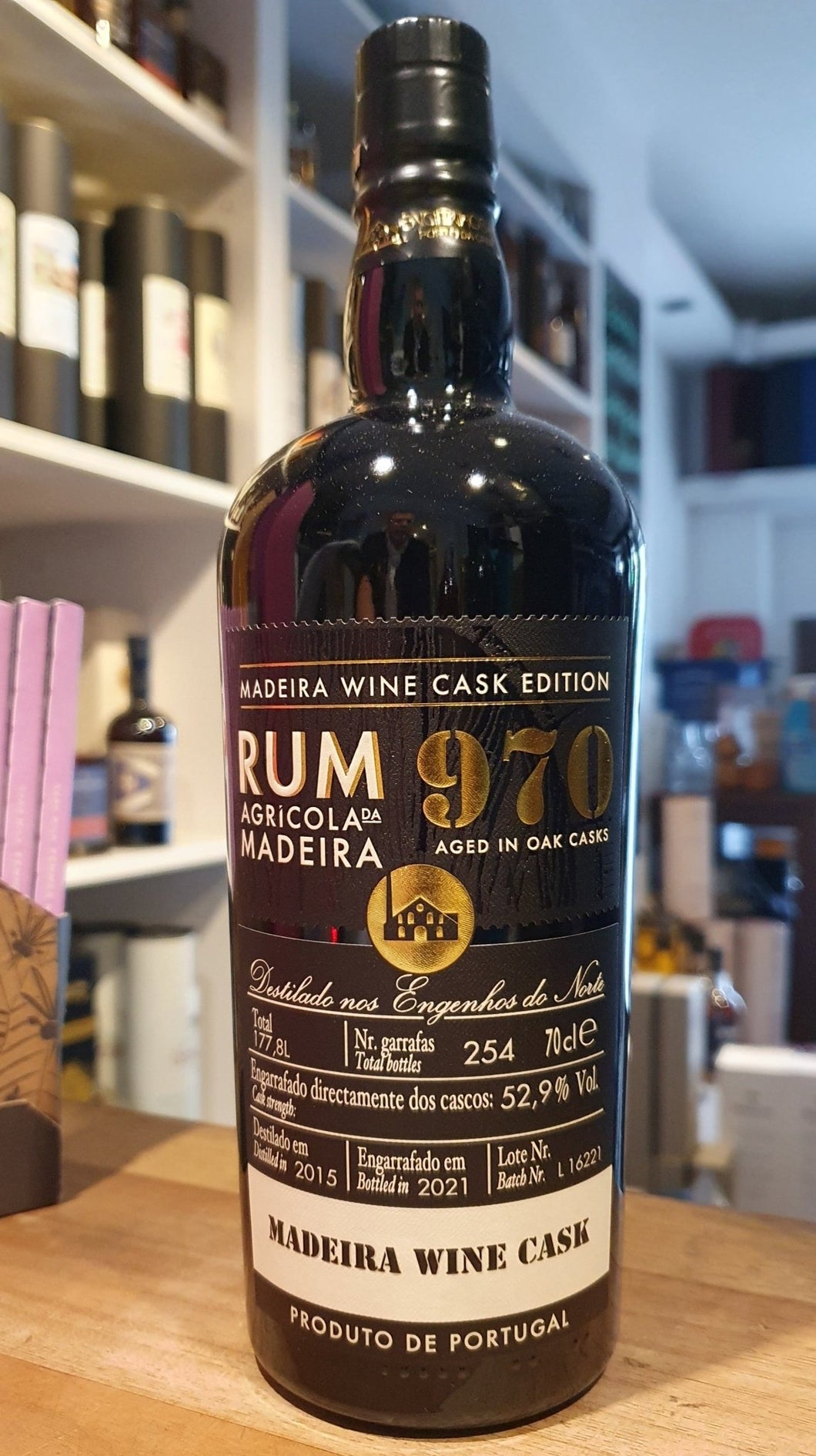 Engenhos 970 Rum Wine cask 2015 Agricola da Madeira 2021 #254 0,7l 52,9% vol.  Single Cask Edition limited Edition  non chill-filtered, Engenhos Do Norte ungefiltert ungefärbt unverdünnt 